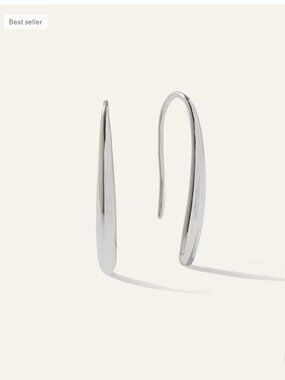 Quince Silver Threader Drop Earrings